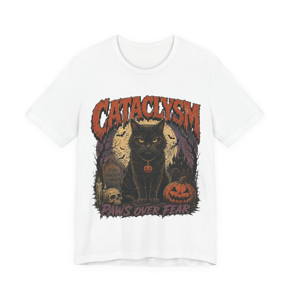 Cataclysm Halloween Cat Short Sleeve Tee
