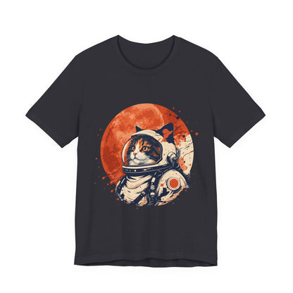 Astronaut Cat Retro Space Tee — 'Float Into Quiet Wonder' Graphic T-Shirt