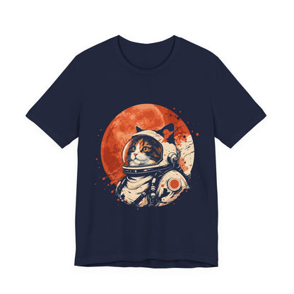 Astronaut Cat Retro Space Tee — 'Float Into Quiet Wonder' Graphic T-Shirt