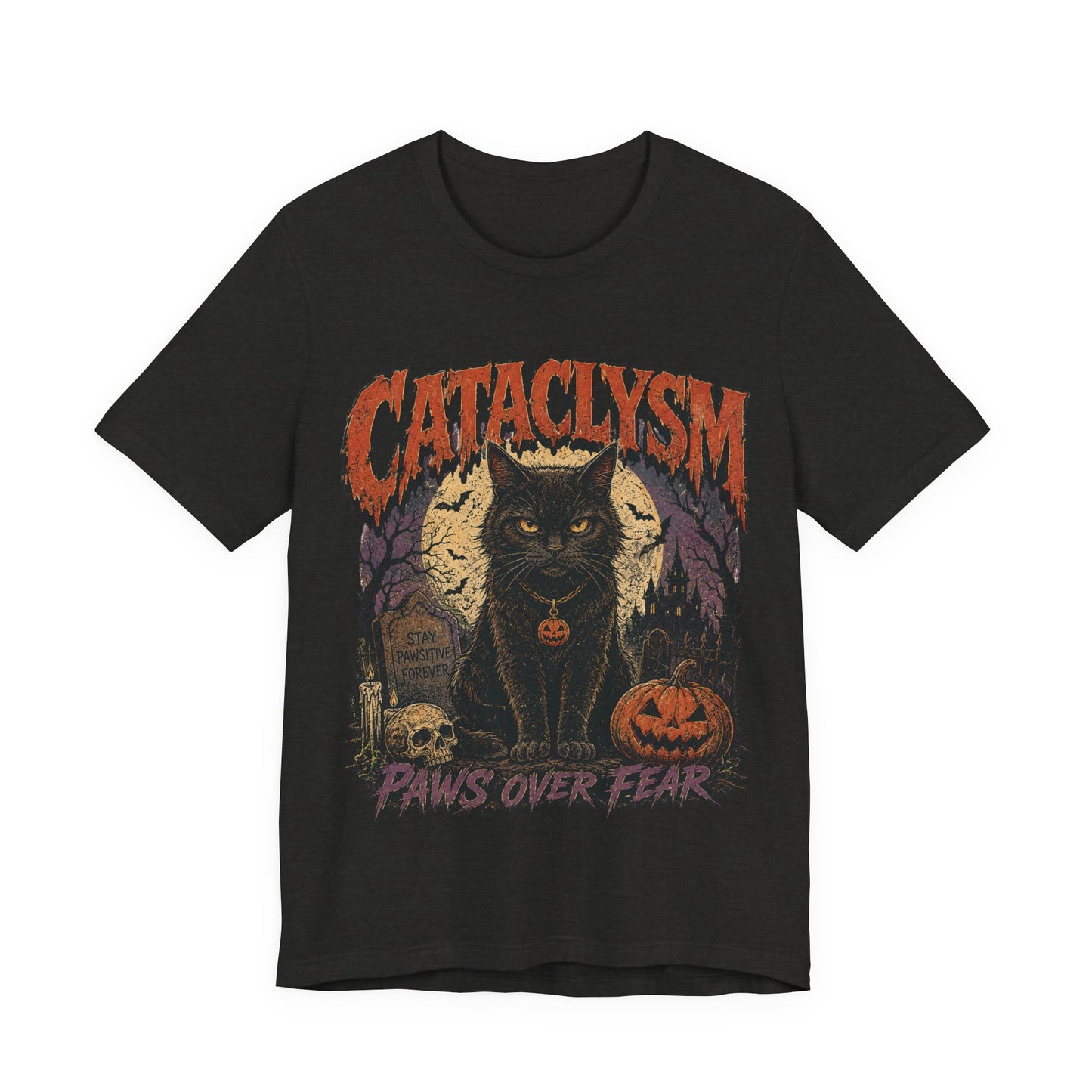 Cataclysm Halloween Cat Short Sleeve Tee