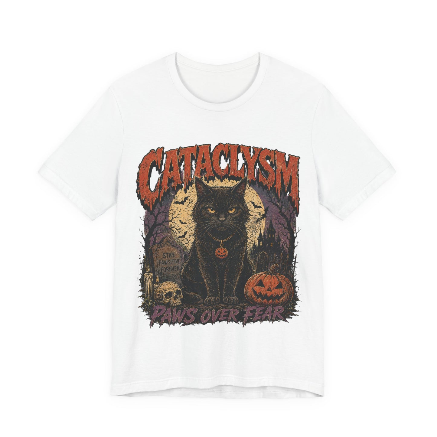 Cataclysm Halloween Cat Short Sleeve Tee