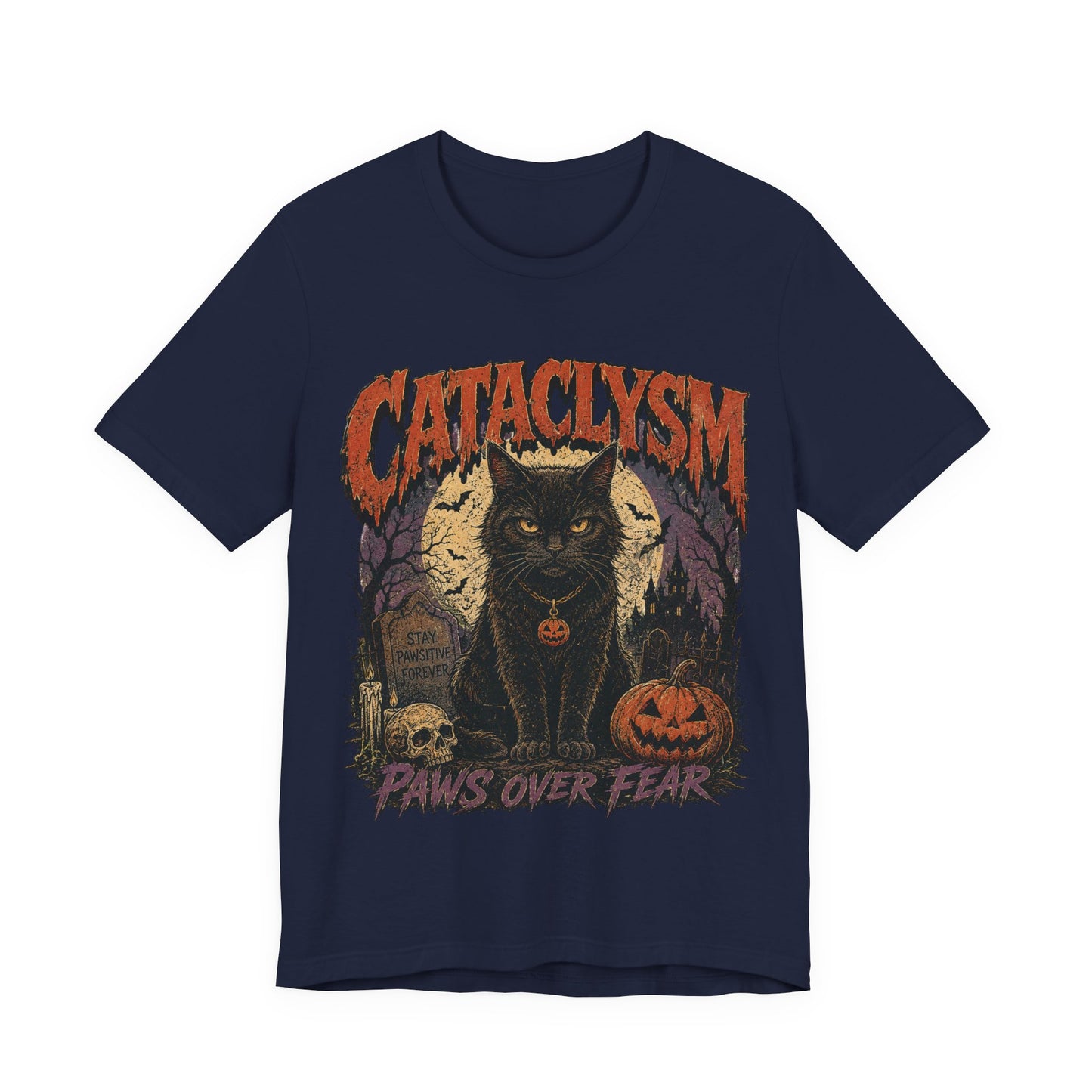 Cataclysm Halloween Cat Short Sleeve Tee