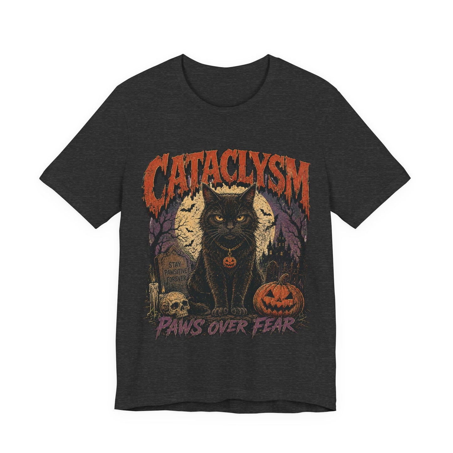 Cataclysm Halloween Cat Short Sleeve Tee