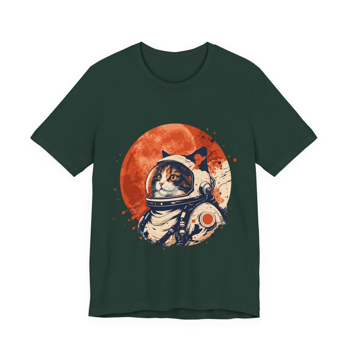 Astronaut Cat Retro Space Tee — 'Float Into Quiet Wonder' Graphic T-Shirt