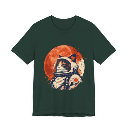 Astronaut Cat Retro Space Tee — 'Float Into Quiet Wonder' Graphic T-Shirt