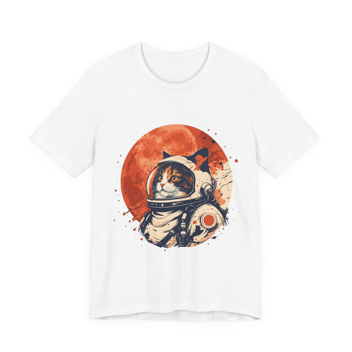 Astronaut Cat Retro Space Tee — 'Float Into Quiet Wonder' Graphic T-Shirt