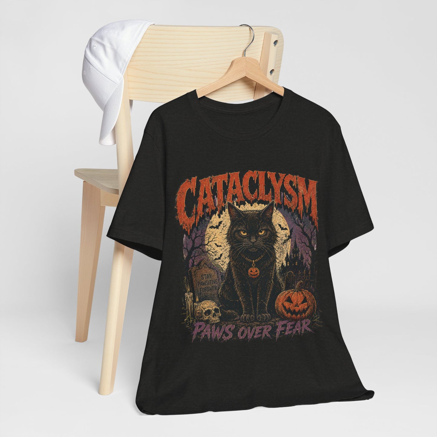 Cataclysm Halloween Cat Short Sleeve Tee